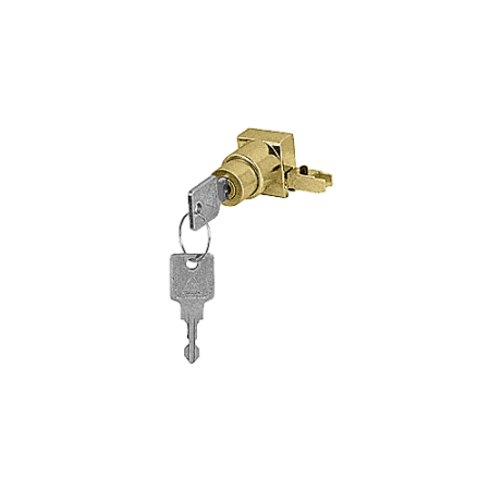 CRL 0681SBR Satin Brass End Cap Sliding Door Lock