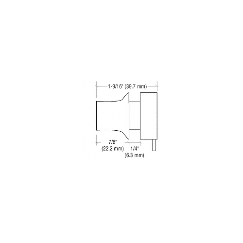 CRL 0910CHKA Chrome Keyed Alike Thru-Glass Plunger Lock