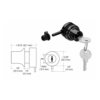 CRL 0910CHKA Chrome Keyed Alike Thru-Glass Plunger Lock