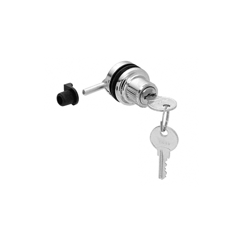 CRL 0910CHKA Chrome Keyed Alike Thru-Glass Plunger Lock