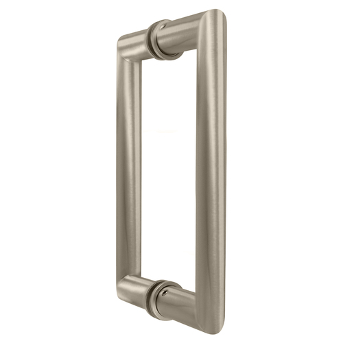 CRL 0R8X8BR 8" Brass Back-to-Back Oval/Round Pull Handle