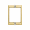 CRL 0R8X8BR 8" Brass Back-to-Back Oval/Round Pull Handle