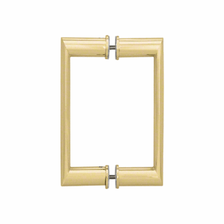 CRL 0R8X8BR 8" Brass Back-to-Back Oval/Round Pull Handle