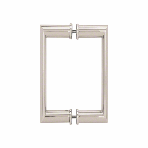 CRL 0R8X8BR 8" Brass Back-to-Back Oval/Round Pull Handle