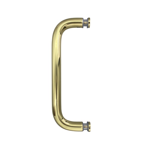 CRL BPS8SB Satin Brass 8" Single-Sided Solid 3/4" Diameter Pull Handle Without Metal Washers