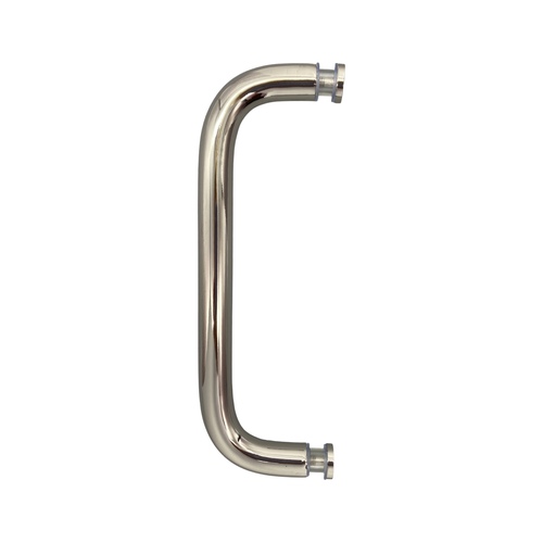 CRL BPS8SB Satin Brass 8" Single-Sided Solid 3/4" Diameter Pull Handle Without Metal Washers