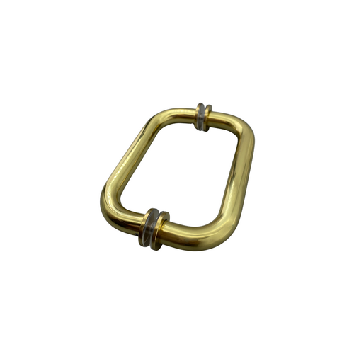 CRL BM6X6SB Satin Brass 6" BM Series Tubular Back-to-Back Pull Handle