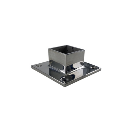 CRL HR15SYPS Polished Stainless Square Full Flange for 1-1/2" Tubing