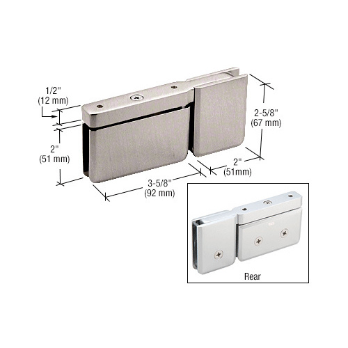 CRL PPH07BBRZ Brushed Bronze Top or Bottom Mount Pivot Hinge with Attached U-Clamp