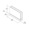 CRL CAR01SC Satin Chrome Cardiff Series Top or Bottom Mount Hinge