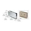 CRL CAR01SC Satin Chrome Cardiff Series Top or Bottom Mount Hinge