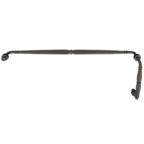 CRL V1C8X24CH Polished Chrome Victorian Style Combination 8" Pull Handle 24" Towel Bar