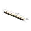 CRL 1NT308BR Brass Header Mounted Double Door Stop