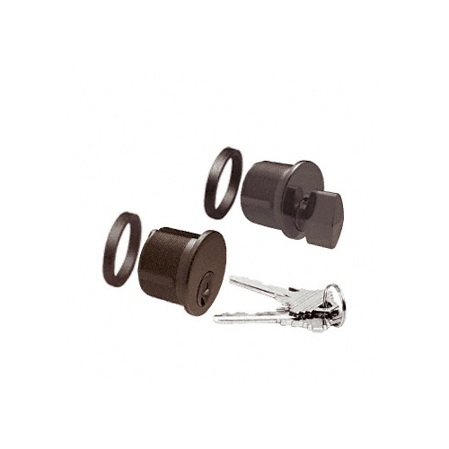 CRL DRA5060DU Dark Bronze Anodized DRA Series Keyed Cylinder/Thumbturn Combo