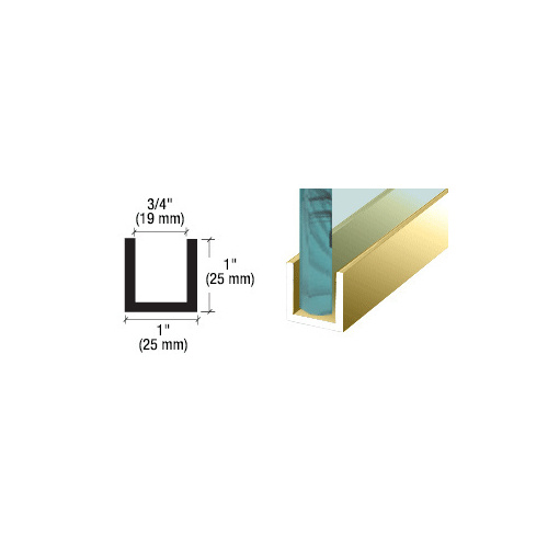 CRL WU1BLCL Black Powder Coat Wet Glaze 1-1/2" Deep U-Channel Custom Length