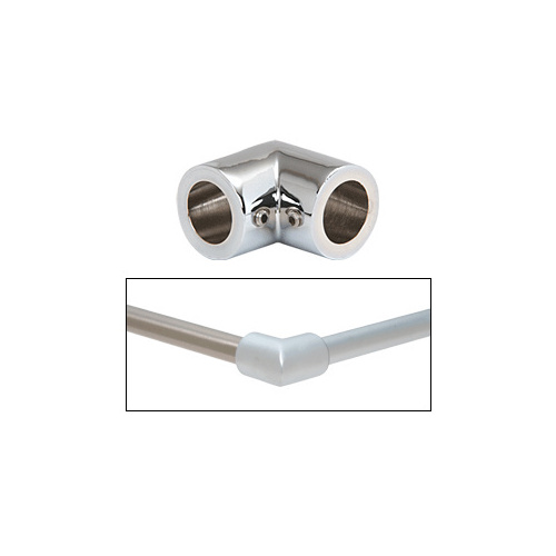 CRL S8CH Polished Chrome Corner Bracket for Support Bar