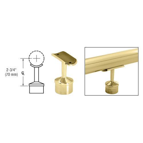 CRL HR15VSPB Polished Brass Straight Saddle for 1-1/2" Tubing