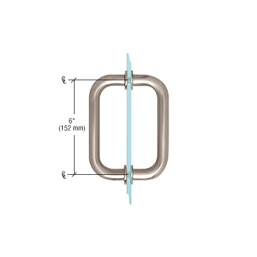 CRL BM6X6SB Satin Brass 6" BM Series Tubular Back-to-Back Pull Handle