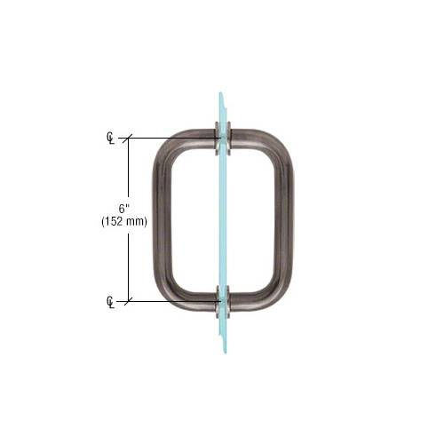 CRL BM6X6SB Satin Brass 6" BM Series Tubular Back-to-Back Pull Handle