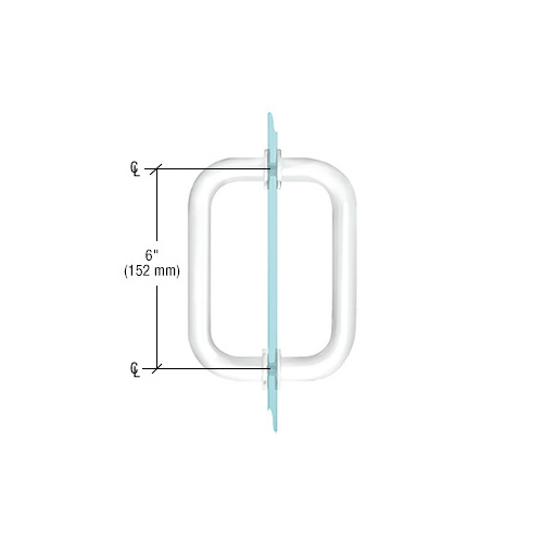 CRL BM6X6SB Satin Brass 6" BM Series Tubular Back-to-Back Pull Handle