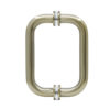 CRL BM6X6SB Satin Brass 6" BM Series Tubular Back-to-Back Pull Handle