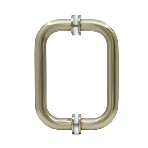 CRL BM6X6SB Satin Brass 6" BM Series Tubular Back-to-Back Pull Handle