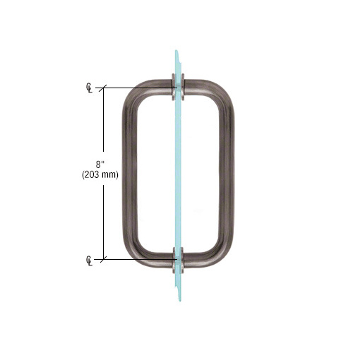 CRL BM8X8ABN Antique Brushed Nickel 8" BM Series Tubular Back-to-Back Pull Handle