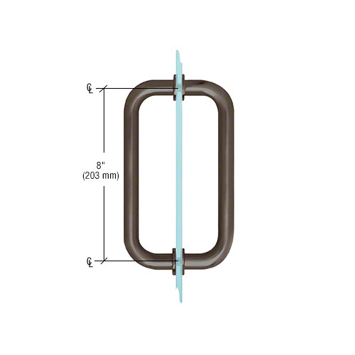 CRL BM8X8ABN Antique Brushed Nickel 8" BM Series Tubular Back-to-Back Pull Handle