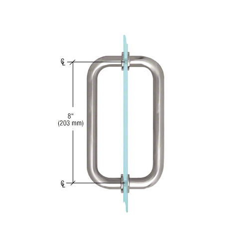 CRL BM8X8ABN Antique Brushed Nickel 8" BM Series Tubular Back-to-Back Pull Handle