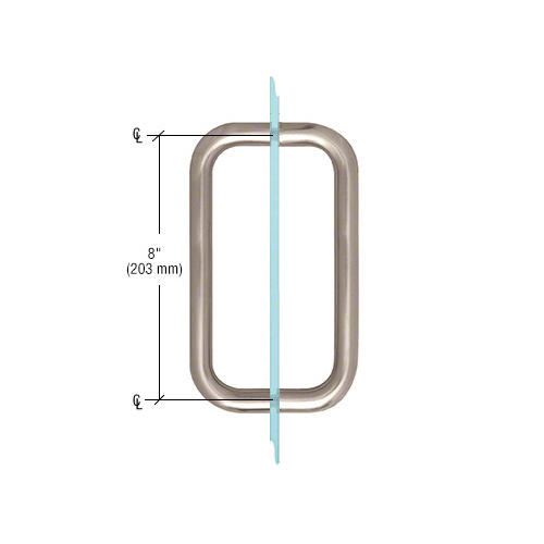 CRL BMNW8X8PN Polished Nickel 8" BM Series Back-to-Back Handle Without Metal Washers