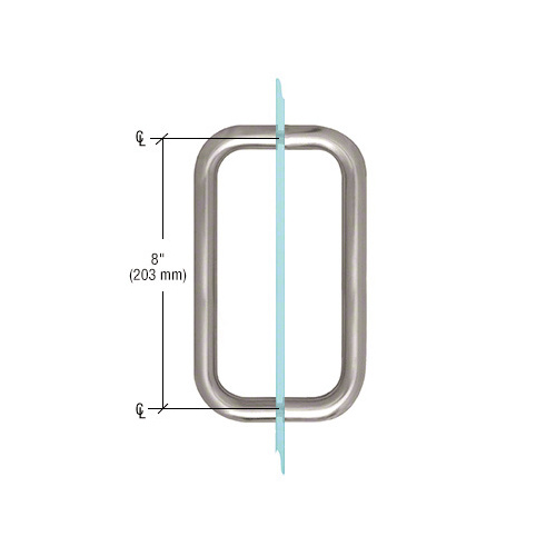 CRL BMNW8X8PN Polished Nickel 8" BM Series Back-to-Back Handle Without Metal Washers