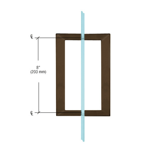 CRL SQ8X80RB Oil Rubbed Bronze 8" x 8" SQ Series Square Tubing Back-to-Back Pull Handles