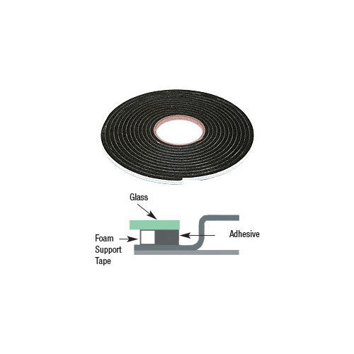 CRL FC250R Single-Sided Adhesive Windshield Support Foam Tape - 1/4" x 16'