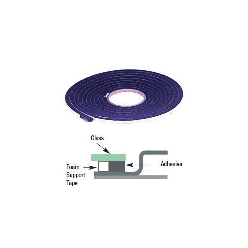 CRL FC250R Single-Sided Adhesive Windshield Support Foam Tape - 1/4" x 16'