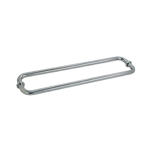 CRL BM18X18PN Polished Nickel 18" BM Series Back-to-Back Tubular Towel Bars with Metal Washers