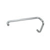 CRL BMNW8X18SN Satin Nickel 8" Pull Handle and 18" Towel Bar BM Series Combination Without Metal Washers