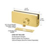 CRL AMR215A Satin Anodized AMR215 Series Patch Lock