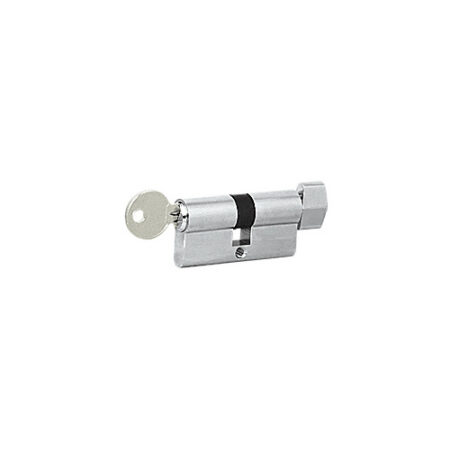 CRL EC3BS Brushed Stainless Keyed Cylinder Lock with Thumbturn