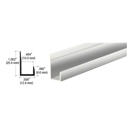 Brixwell D738BGA-CCP95-XCP25 Brite Gold Anodized Standard Aluminum 3/8" J-Channel  95" Stock Length - pack of 25