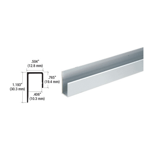 CRL D838A Satin Anodized Aluminum Deep Nose 3/8" J-Channel 144" Stock Length