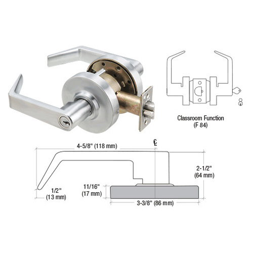 CRL D92CLS0RB Oil Rubbed Bronze Grade 1 Classroom Lever Locksets - 7-Pin SFIC