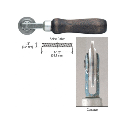 CRL 27K2 Concave Edge Steel Spline Roller with 1-1/2" x 1/8" Wheel