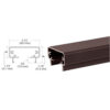 CRL 2TR241BRZ Matte Bronze 200 Series 241" Long Top Rail