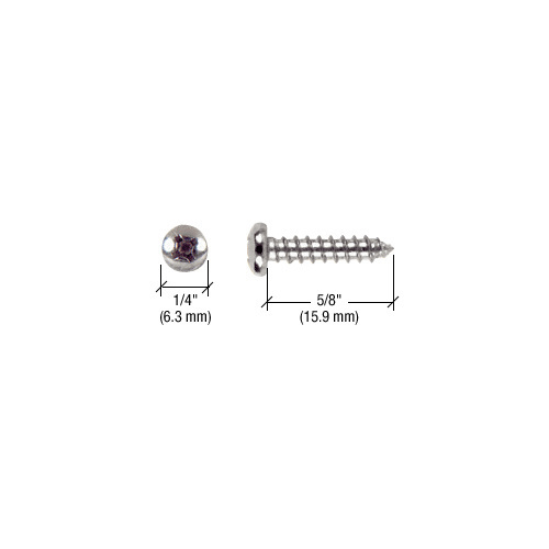 CRL GDHSCCH Chrome Mounting Screw for Hinges and Magnetic Glass Door Latches - pack of 50