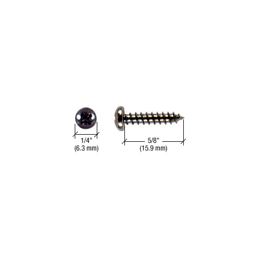 CRL GDHSCCH Chrome Mounting Screw for Hinges and Magnetic Glass Door Latches - pack of 50