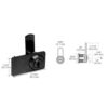 CRL 0916BCKA Black Keyed Alike Double Door Cam Lock
