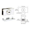 CRL EH98KA Chrome Cam Lock with Stop Plate for 1/4" or 3/8" Glass - Keyed Alike