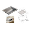 CRL CTDB12 Brushed Stainless Steel 12" Wide x 10" Deep x 1-9/16" High Standard Drop-In Deal Tray