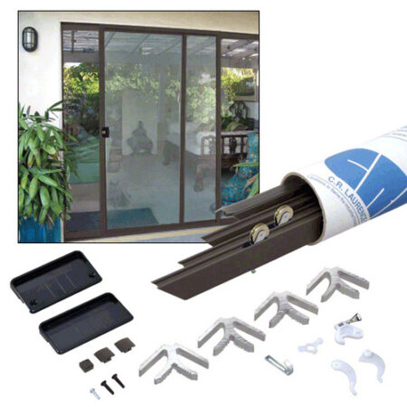 CRL PS13436BRZ Bronze 37" x 81" K.D. Screen Door Kit- Steel Rollers