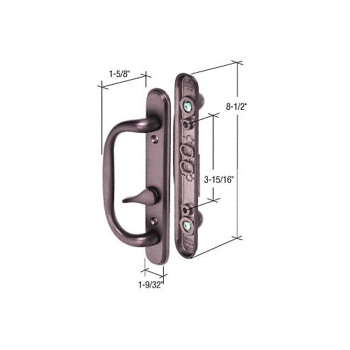 CRL C1285 Bronze Diecast 8-1/2" Mortise - Style Handle 3-15/16" Screw Holes